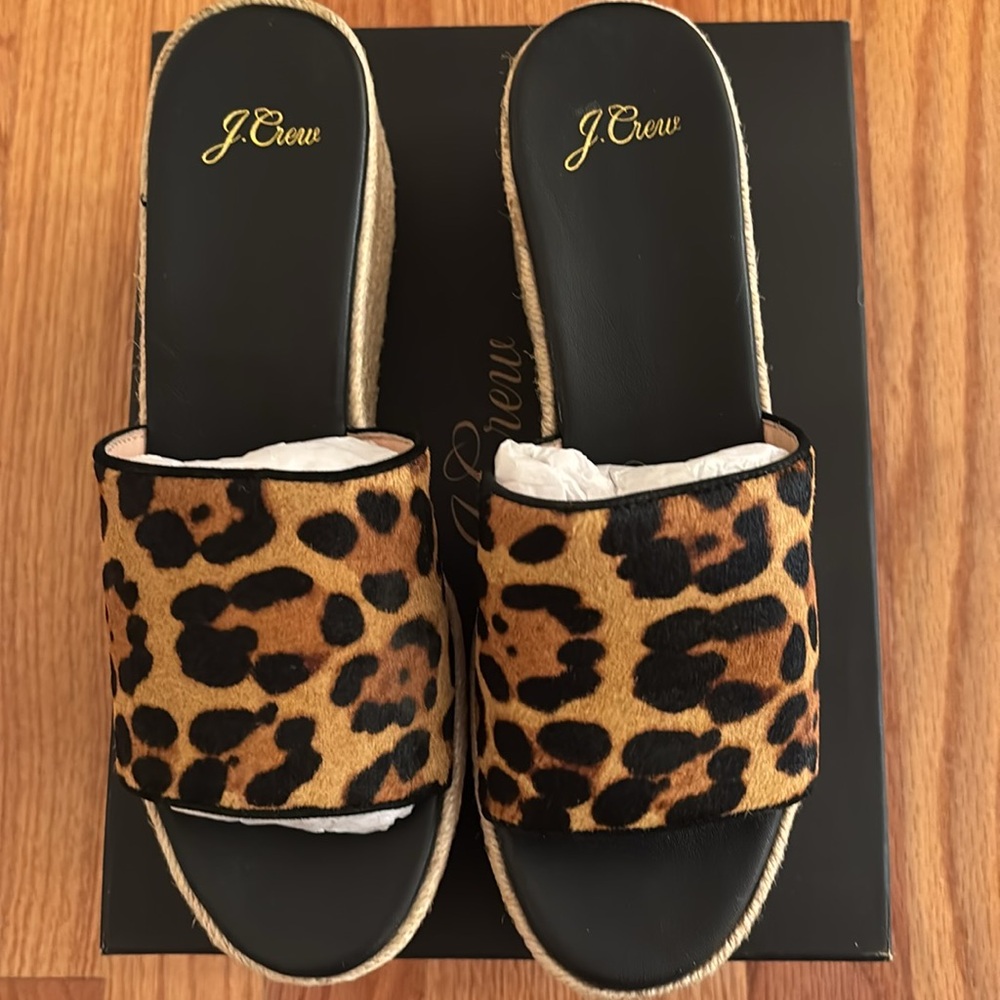 J. Crew Haircalf Leopard Espadrille - Picture 3 of 7